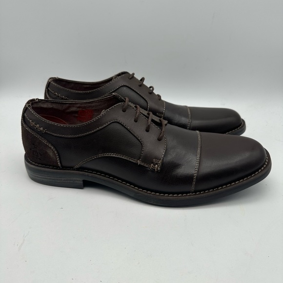 BRAND NEW ORIGINAL PENGUIN Wilbert Cap Toe Oxford Brown MSRP $160 - Picture 2 of 8